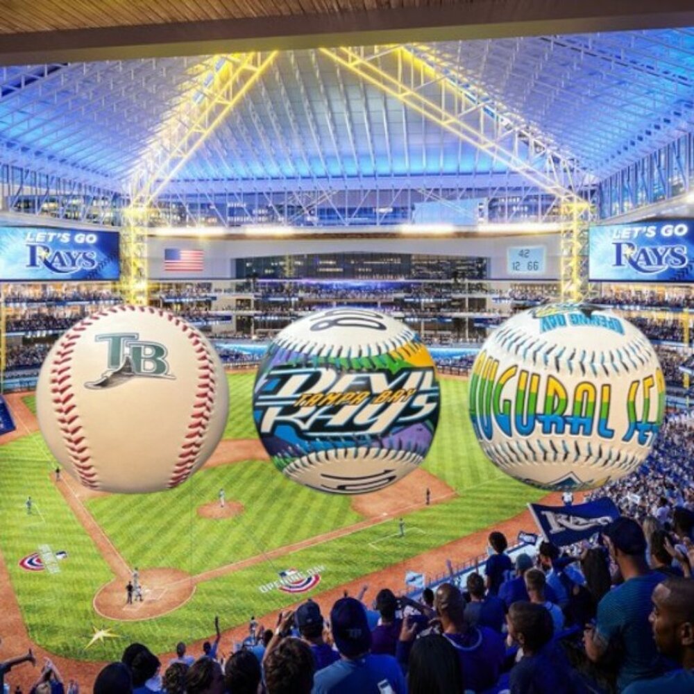 Vintage 1998 Limited Edition Tampa Bay Devil Rays Inaugural Season Fotoball Set - Picture 1 of 11